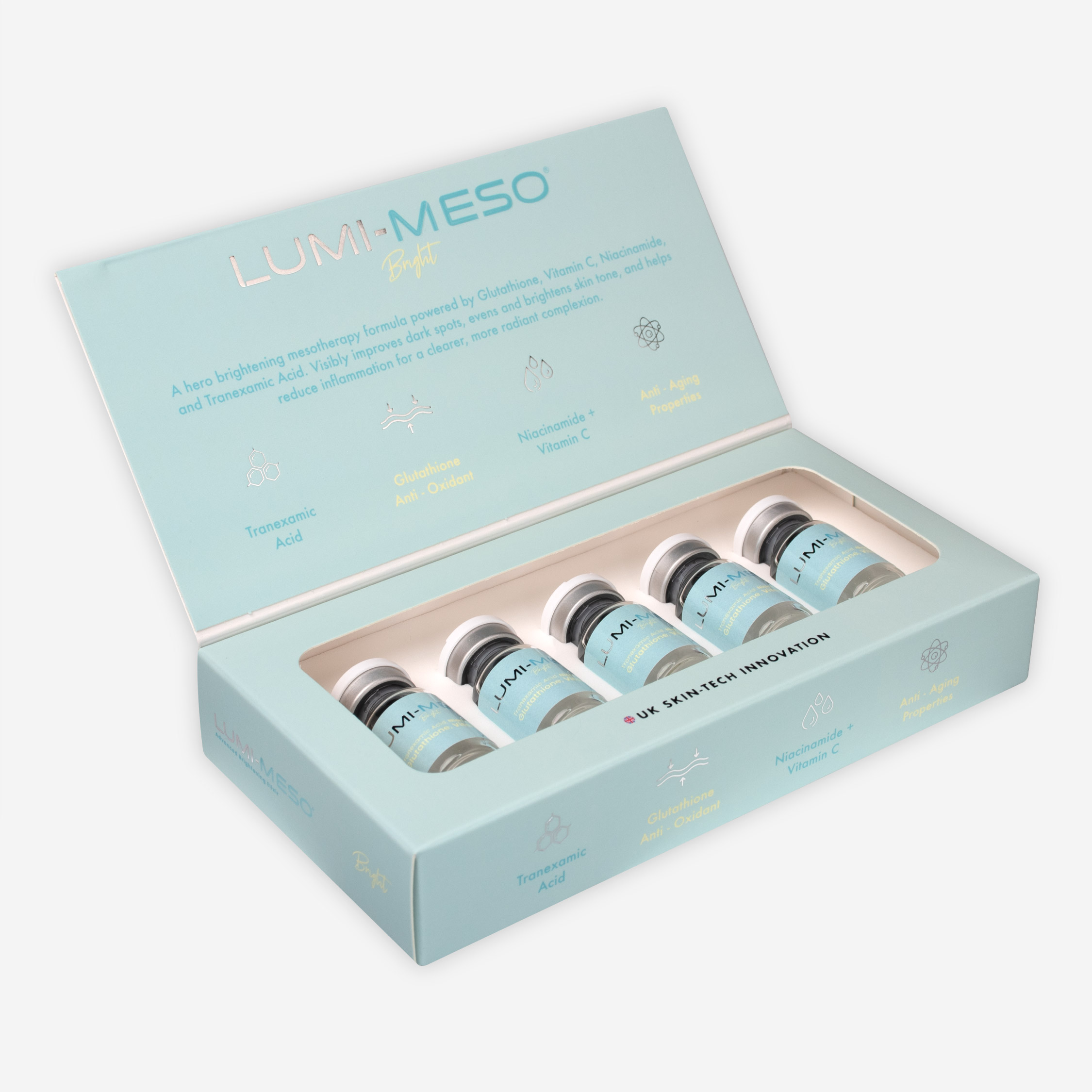 LUMI-MESO BRIGHT Microneedling Serum (5 x 5ml vials) - 10 Treatments per pack - Image 3